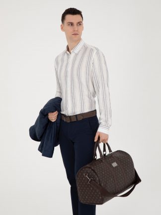 کیف مردانه قهوه ای پیرکاردین