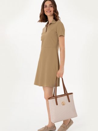 کیف زنانه بژ یو اس پولو