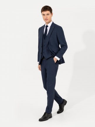 کت و شلوار مردانه سرمه ای پیرکاردین