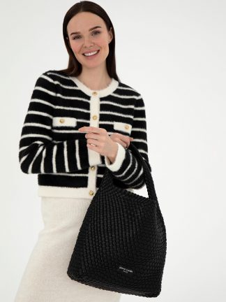 کیف دستی زنانه مشکی پیرکاردین