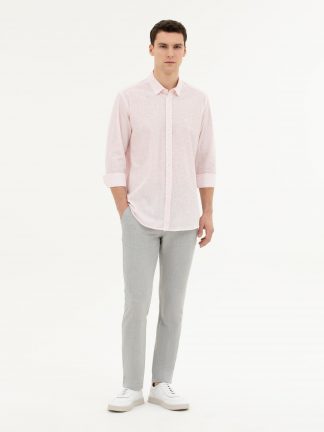 شلوار کتان مردانه خاکستری پیرکاردین