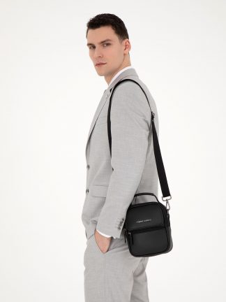 کیف مسنجر مردانه مشکی پیرکاردین