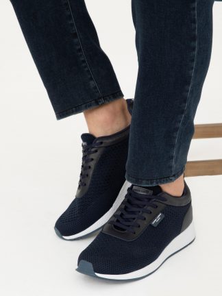 کفش کتانی و اسپرت مردانه سرمه ای پیرکاردین