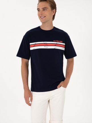 تی شرت مردانه سرمه ای یو اس پولو