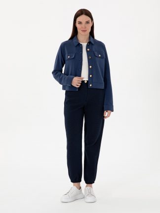 شلوار راحتی زنانه سرمه ای پیرکاردین