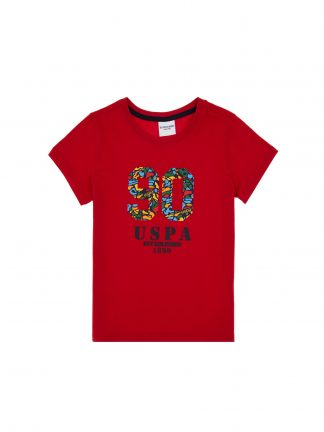 تی شرت پسرانه قرمز یو اس پولو