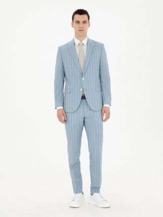 کت و شلوار مردانه آبی روشن پیرکاردین