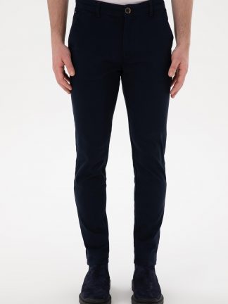 شلوار کتان مردانه سرمه ای یو اس پولو