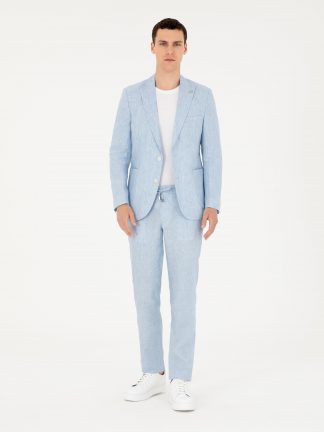 کت و شلوار مردانه آبی روشن پیرکاردین