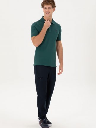 شلوار کتان مردانه سرمه ای یو اس پولو