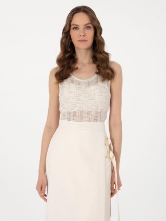 پلیور زنانه بژ پیرکاردین