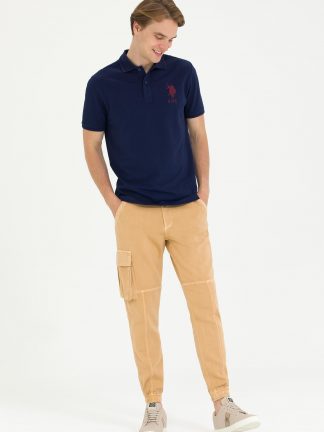 شلوار کتان مردانه شتری یو اس پولو