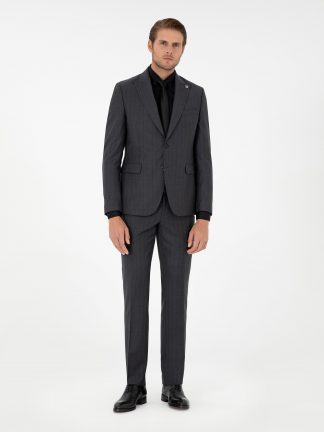 کت و شلوار مردانه خاکستری تیره پیرکاردین