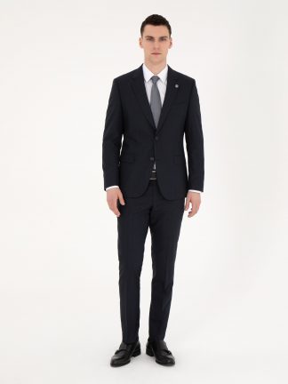 کت و شلوار مردانه سرمه ای پیرکاردین