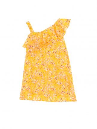 پیراهن دخترانه زرد تیره یو اس پولو