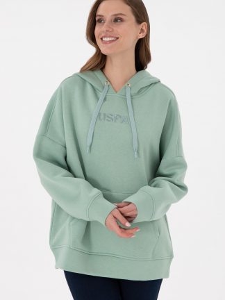 هودی زنانه آبی فیروزه ای یو اس پولو