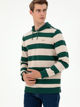 هودی مردانه سبز تیره یو اس پولو