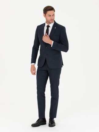 کت و شلوار مردانه سرمه ای پیرکاردین