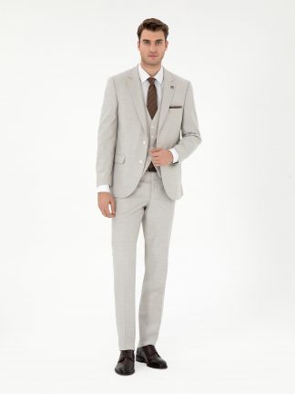 کت و شلوار مردانه بژ پیرکاردین