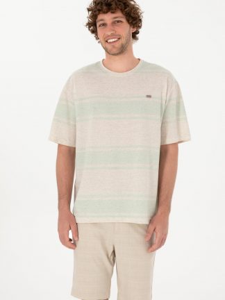 تی شرت مردانه آبی فیروزه ای یو اس پولو