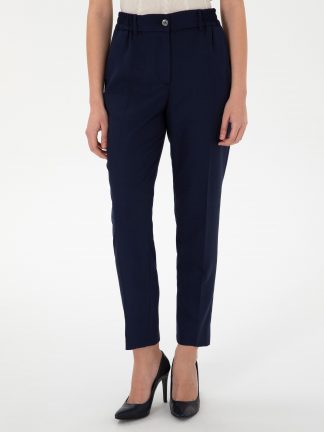 شلوار پارچه ای زنانه سرمه ای پیرکاردین