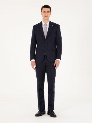 کت و شلوار مردانه سرمه ای پیرکاردین