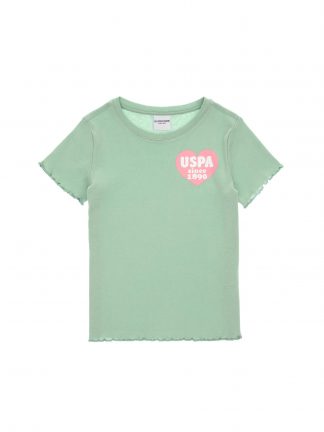 تی شرت دخترانه آبی فیروزه ای یو اس پولو