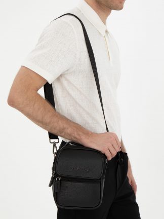 کیف مسنجر مردانه مشکی پیرکاردین