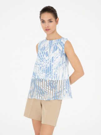 بلوز زنانه آبی پیرکاردین