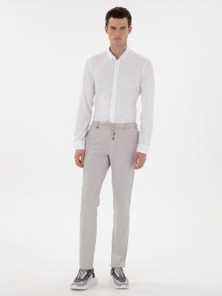 شلوار پارچه ای مردانه خاکستری پیرکاردین