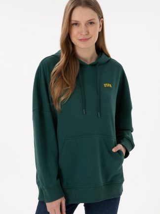 هودی زنانه سبز تیره یو اس پولو