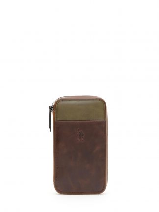 کیف پول و کارت مردانه قهوه ای یو اس پولو