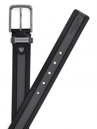 کمربند مردانه مشکی یو اس پولو