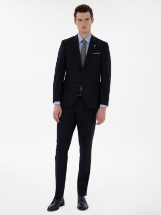 کت و شلوار مردانه سرمه ای پیرکاردین