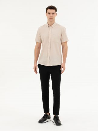 شلوار پارچه ای مردانه مشکی پیرکاردین