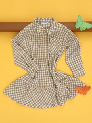 پیراهن دخترانه نارگیلی یو اس پولو