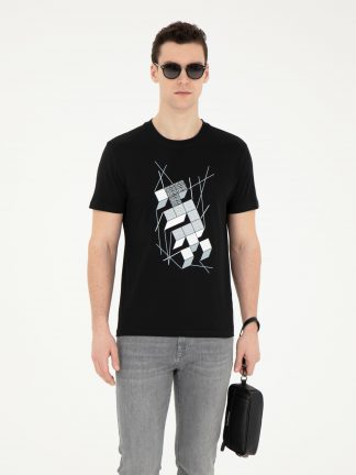 تی شرت مردانه مشکی پیرکاردین