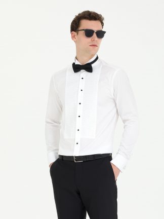 پیراهن رسمی مردانه سفید پیرکاردین