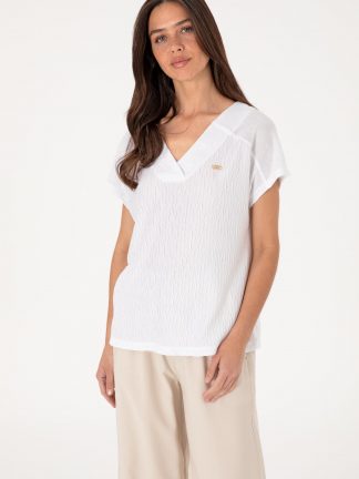 تیشرت زنانه سفید یو اس پولو