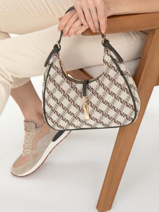 کیف دوشی زنانه بژ پیرکاردین