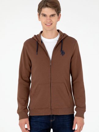 هودی مردانه قهوه ای یو اس پولو