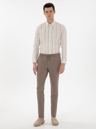 شلوار پارچه ای مردانه بژ پیرکاردین