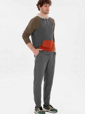 شلوار راحتی مردانه خاکستری تیره یو اس پولو