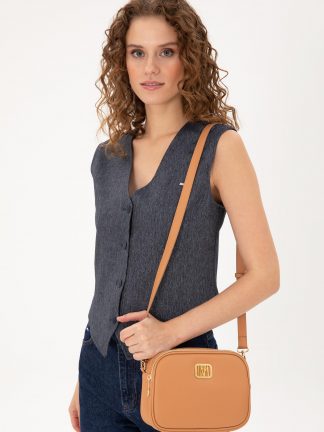 کیف دوشی زنانه قهوه ای یو اس پولو