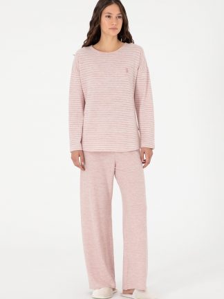 لباس خواب و لانژره زنانه صورتی یو اس پولو