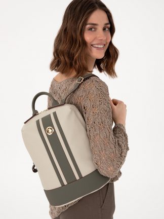 کوله پشتی زنانه طوسی یو اس پولو