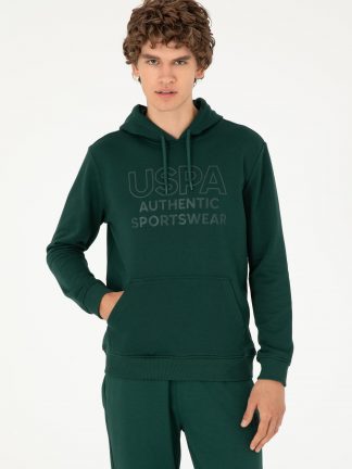 هودی مردانه سبز تیره یو اس پولو