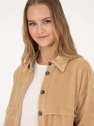 شومیز زنانه بژ یو اس پولو