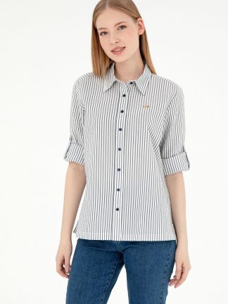 شومیز زنانه سرمه ای یو اس پولو