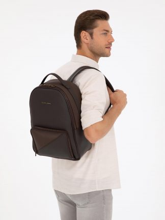 کوله پشتی مردانه قهوه ای پیرکاردین